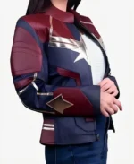 Brie Larson Captain Marvel Leather Jacket | Trendy Leather Jackets