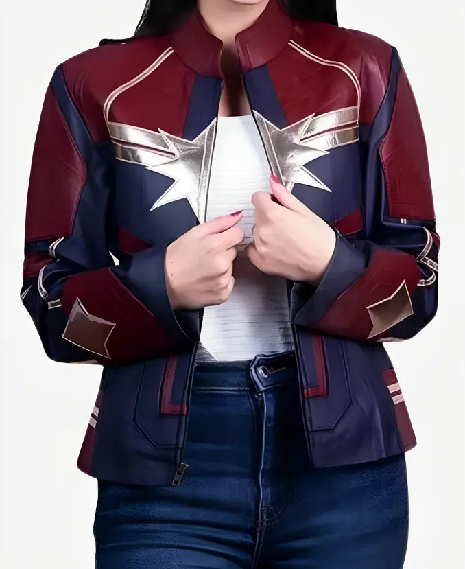 Brie Larson Captain Marvel Leather Jacket | Trendy Leather Jackets