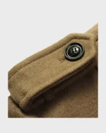 Brown Mid-Length Wool Coat | Trendy Leather Jackets