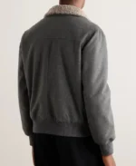 Brunello Cucinelli Shearling Trimmed Padded Bomber Jacket | Trendy Leather Jackets