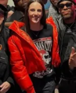 Caitlin Clark Red Puffer Jacket | Trendy Leather Jackets