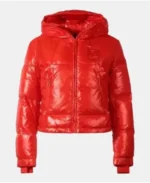 Caitlin Clark Red Puffer Jacket | Trendy Leather Jackets