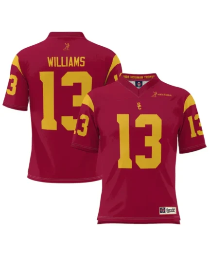 Caleb Williams Cardinal USC Trojans Heisman Jersey | Trendy Leather Jackets