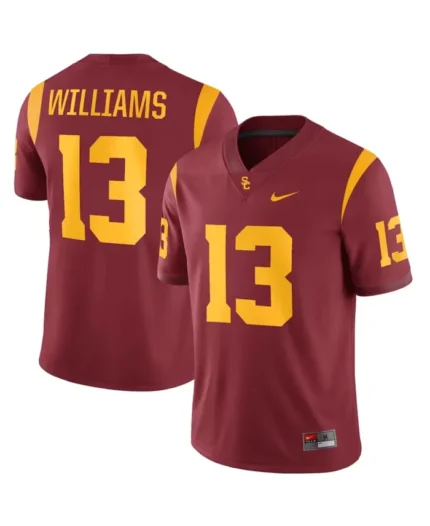 Caleb Williams Cardinal USC Trojans Jersey | Trendy Leather Jackets