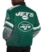 Carl Banks G-III Extreme Red Zone NY Jets Varsity Jacket | Trendy Leather Jackets