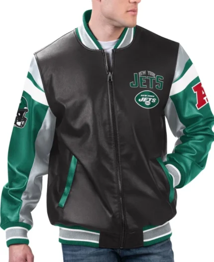Carl Banks G-III New York Jets Varsity Jacket | Trendy Leather Jackets