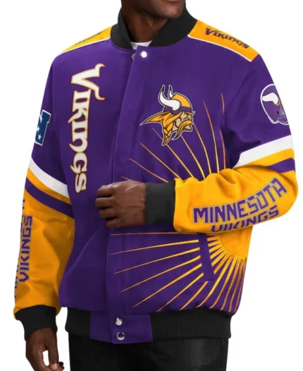 Carl Banks Minnesota Vikings G-III Sports Purple Extreme Red Zone Jacket | Trendy Leather Jackets
