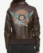 Carol Danvers Captain Marvel Flight Bomber Leather Jacket | Trendy Leather Jackets