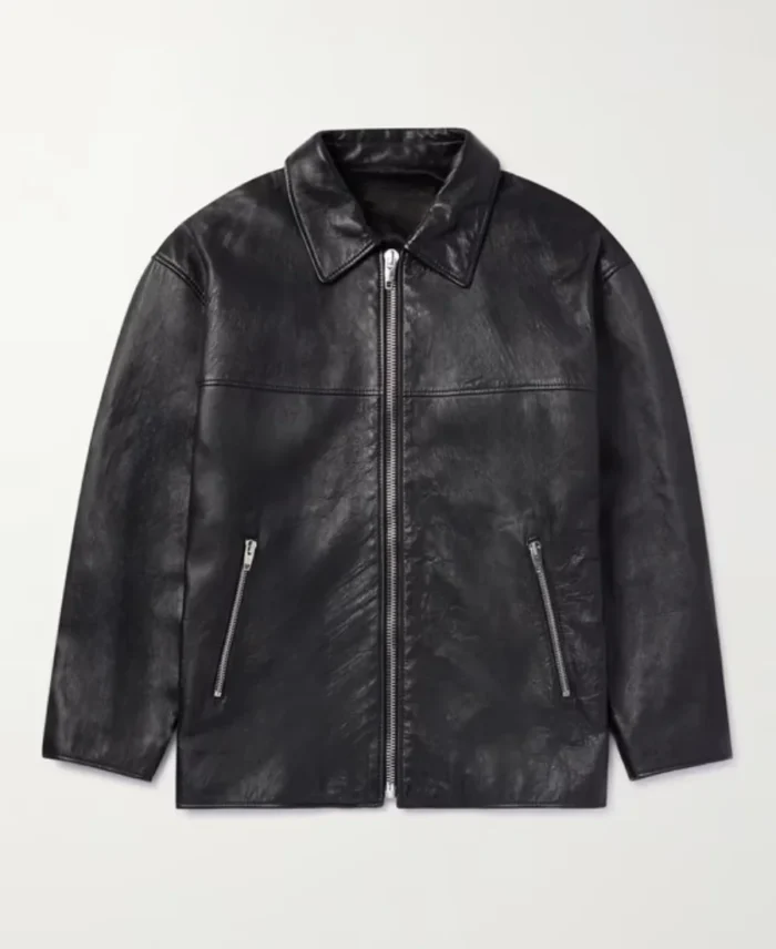 Celine Homme Black Leather Jacket | Trendy Leather Jackets