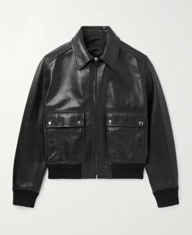 Celine Homme Blouson Black Leather Jacket | Trendy Leather Jackets