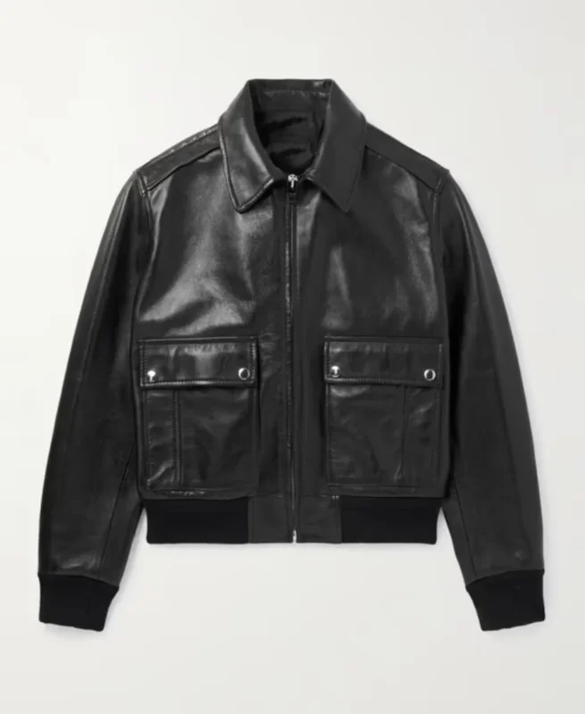 Celine Homme Blouson Black Leather Jacket | Trendy Leather Jackets