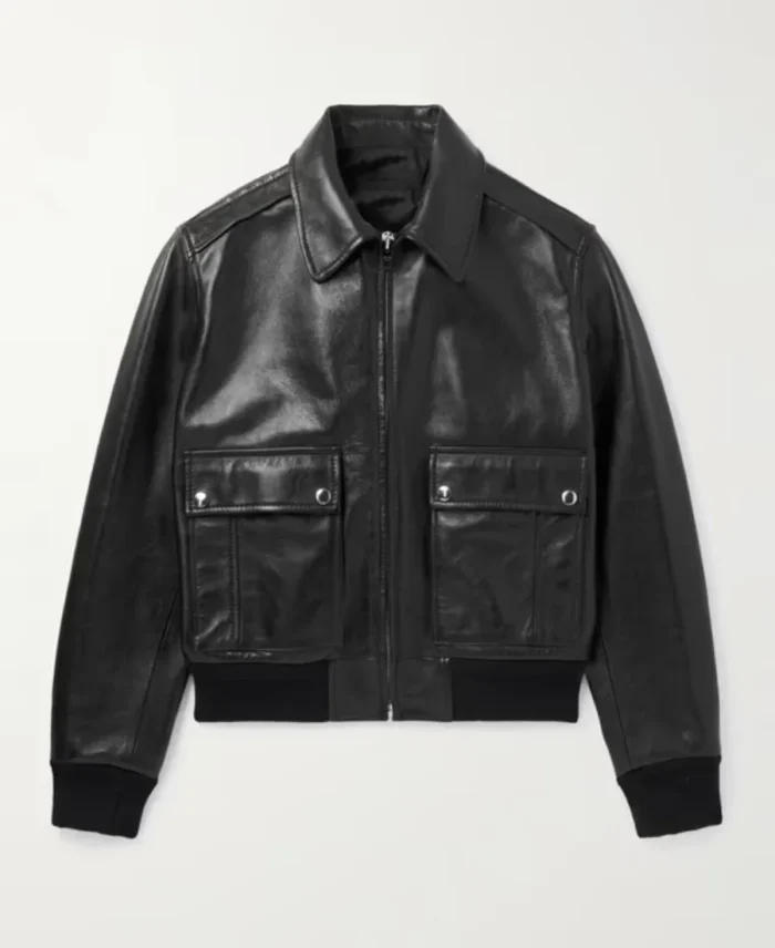 Celine Homme Blouson Black Leather Jacket | Trendy Leather Jackets