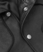 Celine Homme Hooded Printed Leather Blouson Jacket | Trendy Leather Jackets