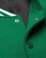 Celine Homme Wool Blend Varsity Jacket | Trendy Leather Jackets