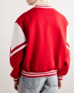 Celine Homme Wool Blend Varsity Jacket | Trendy Leather Jackets