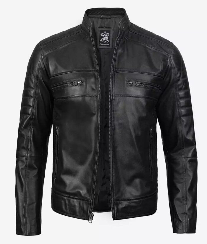 Classic Cafe Racer Leather Jacket | TLJ