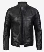 Classic Cafe Racer Leather Jacket | TLJ