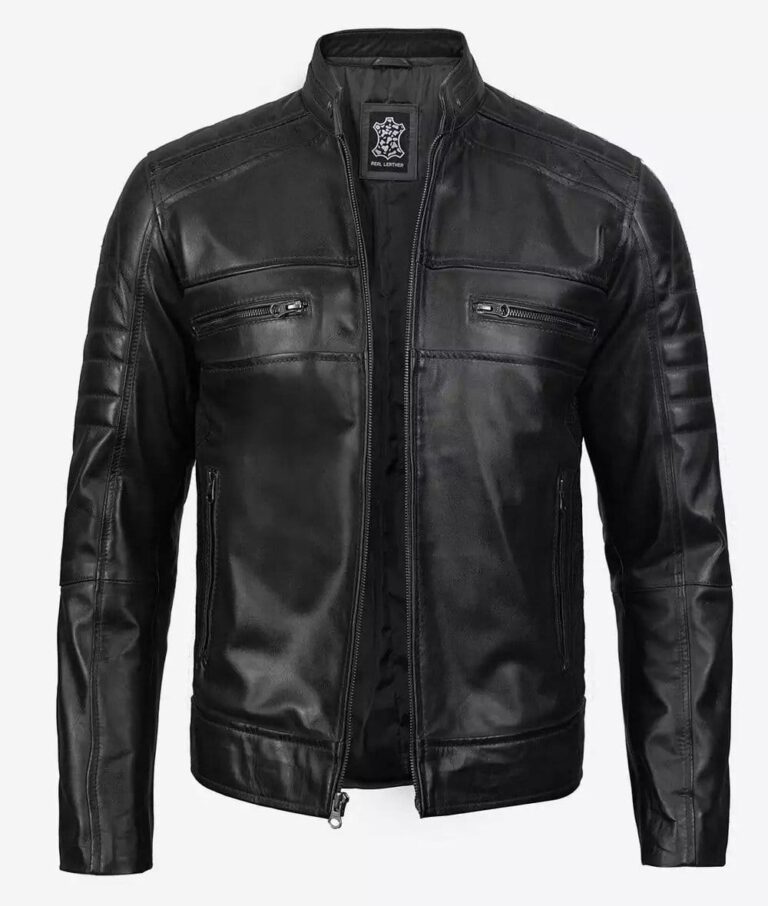 Classic Cafe Racer Leather Jacket | TLJ