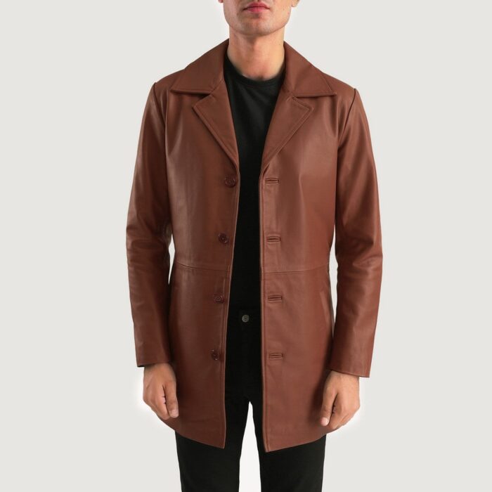 Classmith Brown Leather Coat - TLJ