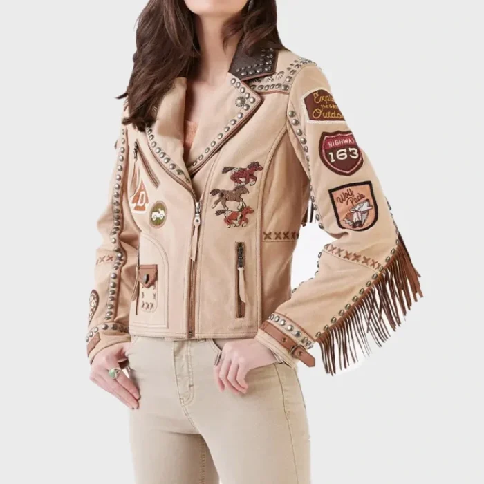 CMT Music Awards Lainey Wilson Fringed Jacket | Trendy Leather Jackets
