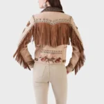 CMT Music Awards Lainey Wilson Fringed Jacket | Trendy Leather Jackets