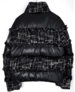 Coco Neige Ribbon Tweed Puffer Jacket | Trendy Leather Jackets