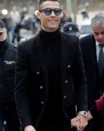 Cristiano Ronaldo Black Wool Blazer | Trendy Leather Jackets