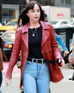 Dakota Johnson Madame Web Leather Coat | Trendy Leather Jackets