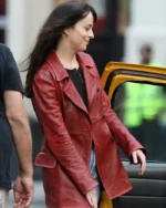 Dakota Johnson Madame Web Leather Coat | Trendy Leather Jackets