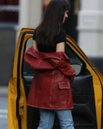 Dakota Johnson Madame Web Leather Coat | Trendy Leather Jackets