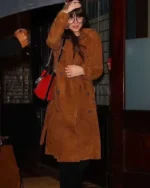 Dakota Johnson Street Style Brown Coat