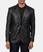 Daron Black Leather Blazer | Trendy Leather Jackets