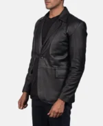 Daron Black Leather Blazer | Trendy Leather Jackets