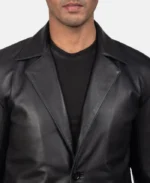 Daron Black Leather Blazer | Trendy Leather Jackets