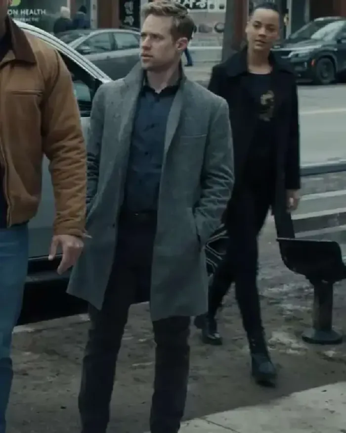David O’Donnell Reacher S02 Grey Coat | Trendy Leather Jackets