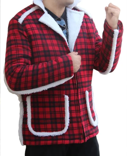 Deadpool Red Shearling Jacket | Trendy Leather Jackets