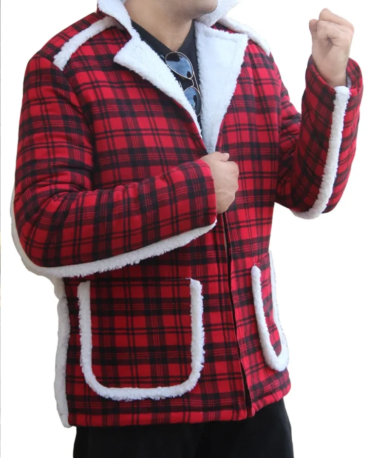 Deadpool Red Shearling Jacket | Trendy Leather Jackets