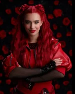 Descendants: The Rise of Red Kylie Cantrall Leather Cropped Jacket | Trendy Leather Jackets