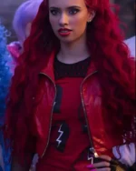 Descendants: The Rise of Red Kylie Cantrall Leather Cropped Jacket | Trendy Leather Jackets