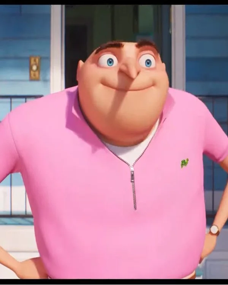 Despicable Me 4 Gru Pink Zipper Shirt