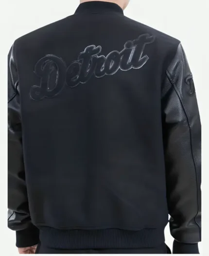 Detroit Tigers Black Varsity Jacket | TLJ