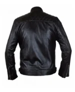 Diamond Chest Quilted Black Leather Jacket | Trendy Leather Jackets