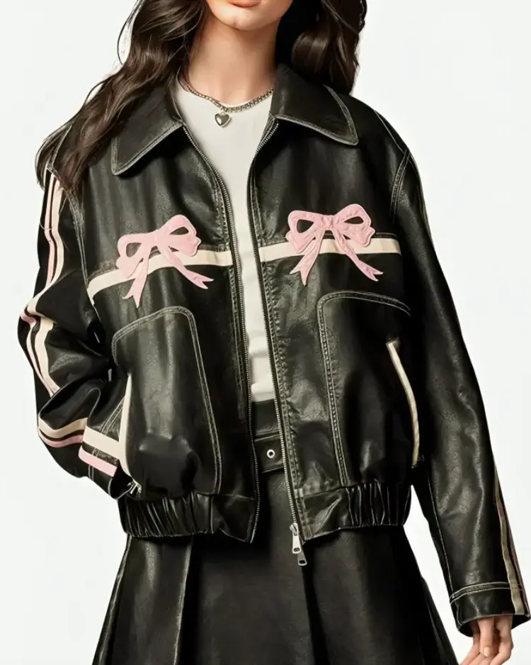 Diddi Moda Bow Jacket | Trendy Leather Jackets