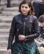Doctor Who Clara Oswald Jenna Coleman Black Leather Jacket | Trendy Leather Jackets