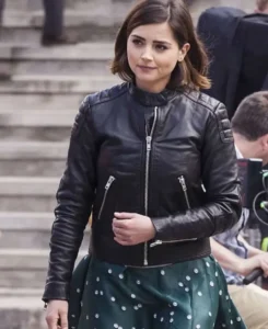 Doctor Who Clara Oswald Jenna Coleman Black Leather Jacket | Trendy Leather Jackets