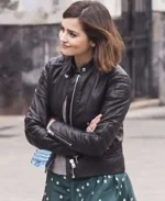 Doctor Who Clara Oswald Jenna Coleman Black Leather Jacket | Trendy Leather Jackets