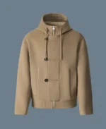 Double Face Wool Hooded Jacket | Trendy Leather Jackets