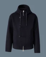 Double Face Wool Hooded Jacket | Trendy Leather Jackets