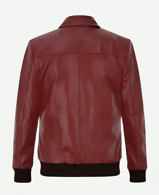 Drake Film Festival Maroon Leather Jacket