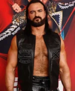 Drew Mcintyre Leather Motorcycle Vest | Trendy Leather Jackets
